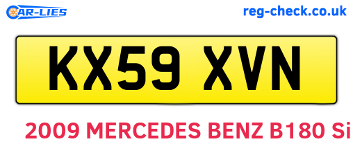 KX59XVN are the vehicle registration plates.