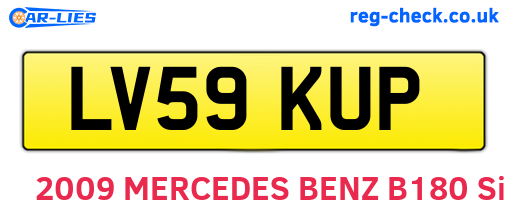 LV59KUP are the vehicle registration plates.