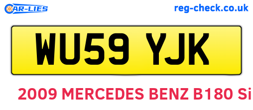 WU59YJK are the vehicle registration plates.