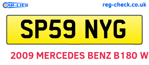 SP59NYG are the vehicle registration plates.