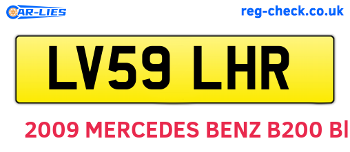 LV59LHR are the vehicle registration plates.