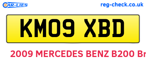 KM09XBD are the vehicle registration plates.