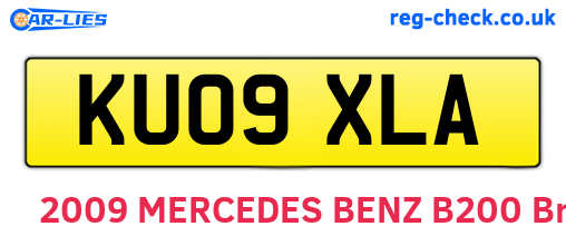 KU09XLA are the vehicle registration plates.