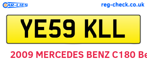YE59KLL are the vehicle registration plates.