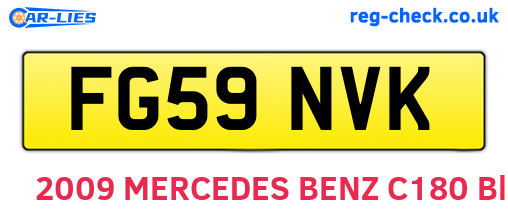 FG59NVK are the vehicle registration plates.