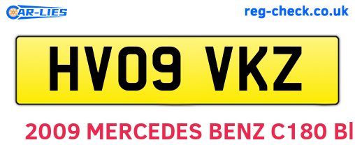 HV09VKZ are the vehicle registration plates.