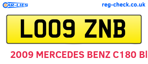 LO09ZNB are the vehicle registration plates.