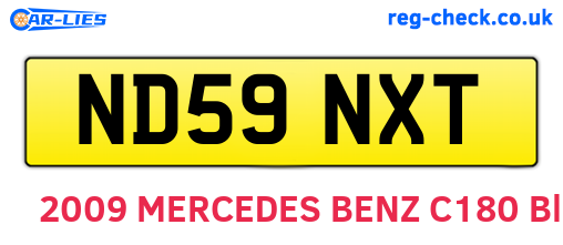 ND59NXT are the vehicle registration plates.