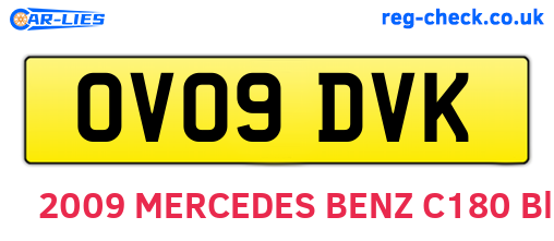 OV09DVK are the vehicle registration plates.