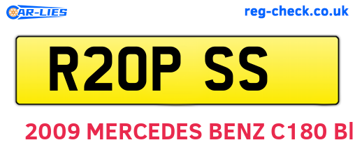 R20PSS are the vehicle registration plates.