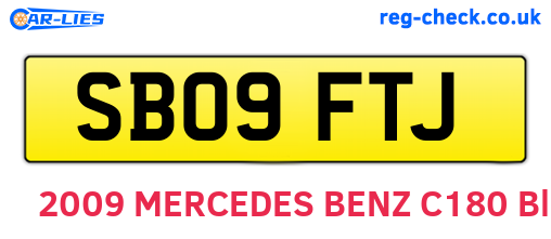 SB09FTJ are the vehicle registration plates.