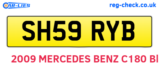 SH59RYB are the vehicle registration plates.
