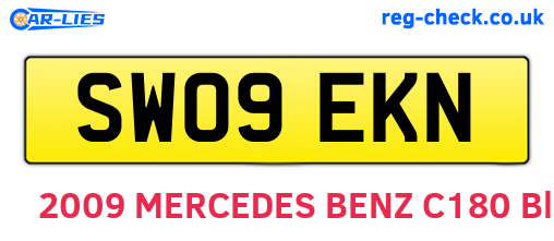 SW09EKN are the vehicle registration plates.