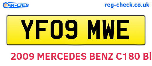 YF09MWE are the vehicle registration plates.