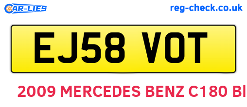 EJ58VOT are the vehicle registration plates.