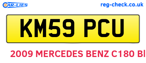 KM59PCU are the vehicle registration plates.