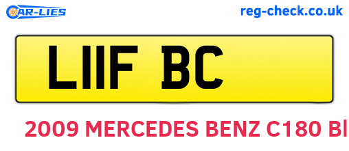 L11FBC are the vehicle registration plates.