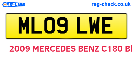 ML09LWE are the vehicle registration plates.
