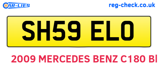 SH59ELO are the vehicle registration plates.