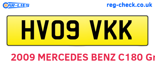 HV09VKK are the vehicle registration plates.