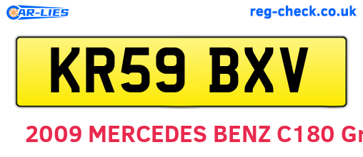 KR59BXV are the vehicle registration plates.