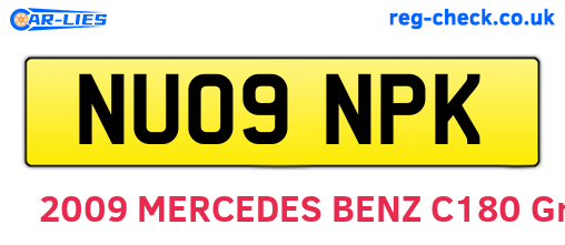 NU09NPK are the vehicle registration plates.