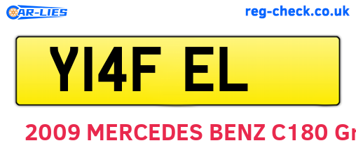 Y14FEL are the vehicle registration plates.
