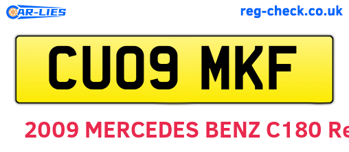 CU09MKF are the vehicle registration plates.