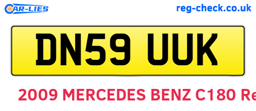 DN59UUK are the vehicle registration plates.