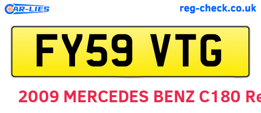 FY59VTG are the vehicle registration plates.