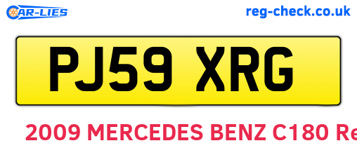 PJ59XRG are the vehicle registration plates.