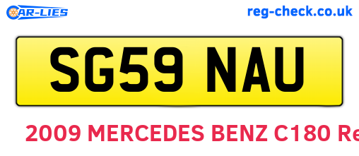 SG59NAU are the vehicle registration plates.