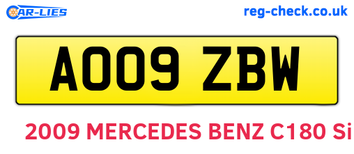 AO09ZBW are the vehicle registration plates.