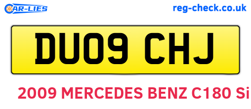DU09CHJ are the vehicle registration plates.