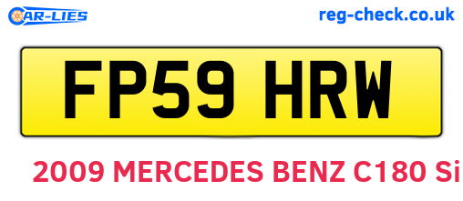 FP59HRW are the vehicle registration plates.