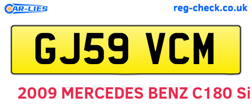 GJ59VCM are the vehicle registration plates.