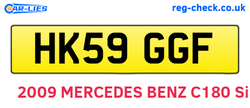 HK59GGF are the vehicle registration plates.