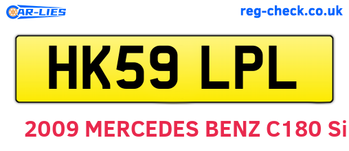 HK59LPL are the vehicle registration plates.
