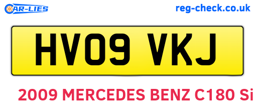 HV09VKJ are the vehicle registration plates.
