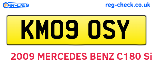 KM09OSY are the vehicle registration plates.