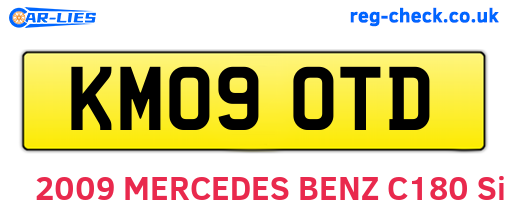 KM09OTD are the vehicle registration plates.