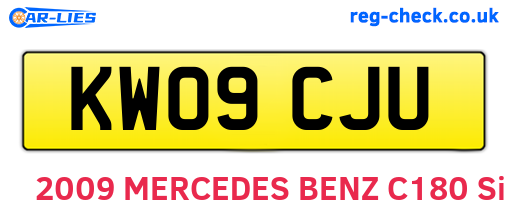 KW09CJU are the vehicle registration plates.