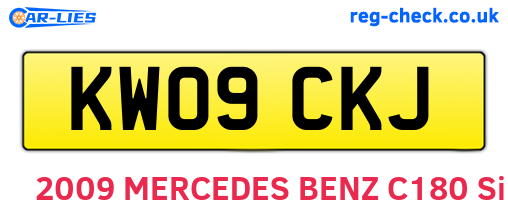 KW09CKJ are the vehicle registration plates.
