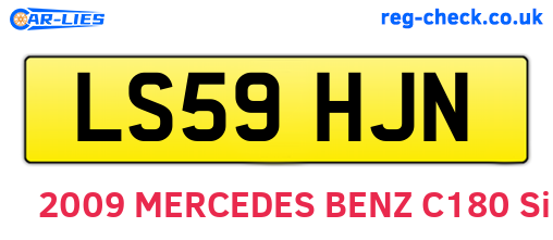 LS59HJN are the vehicle registration plates.