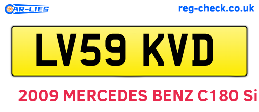 LV59KVD are the vehicle registration plates.