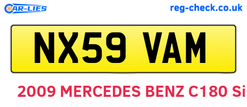 NX59VAM are the vehicle registration plates.