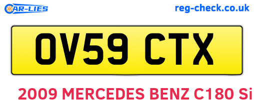 OV59CTX are the vehicle registration plates.