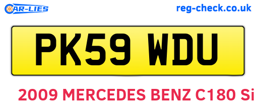 PK59WDU are the vehicle registration plates.