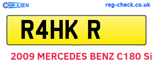 R4HKR are the vehicle registration plates.