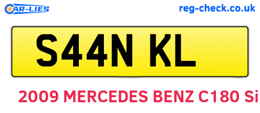 S44NKL are the vehicle registration plates.